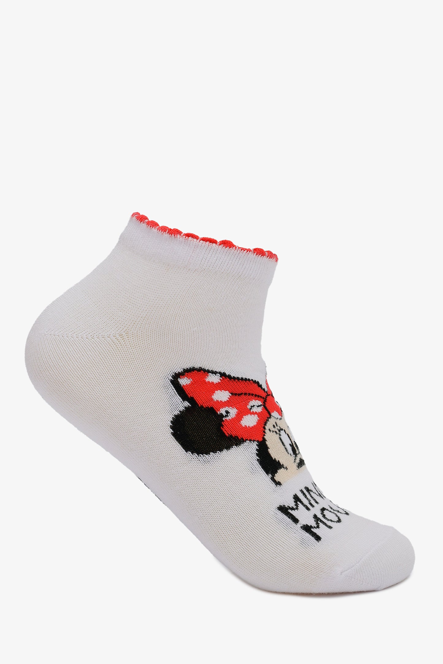 Girly Minnie Mouse Socks - 2 Pairs