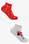 Girly Minnie Mouse Socks - 2 Pairs
