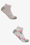 Girly Printed Socks - 2 Pairs