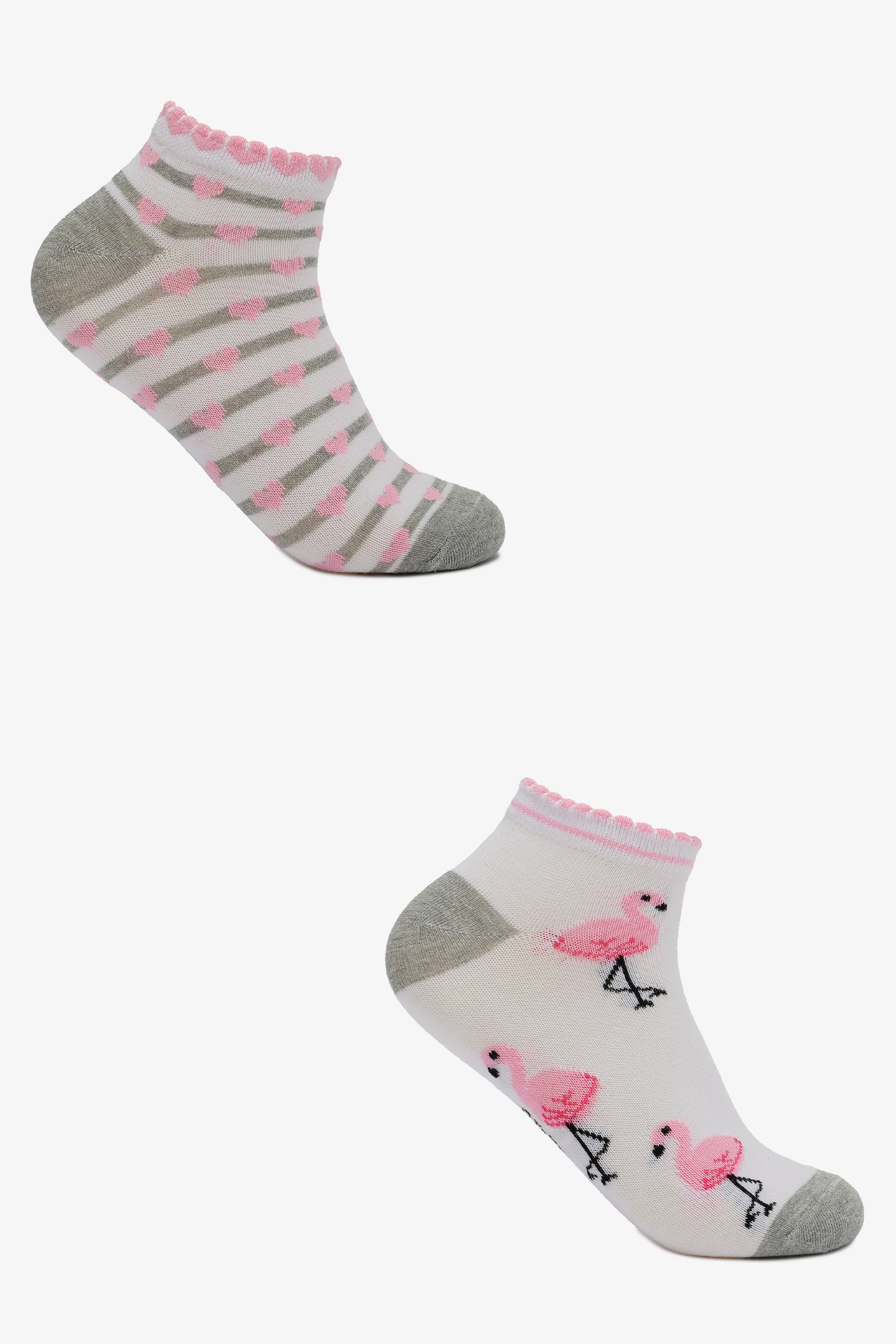 Girly Printed Socks - 2 Pairs