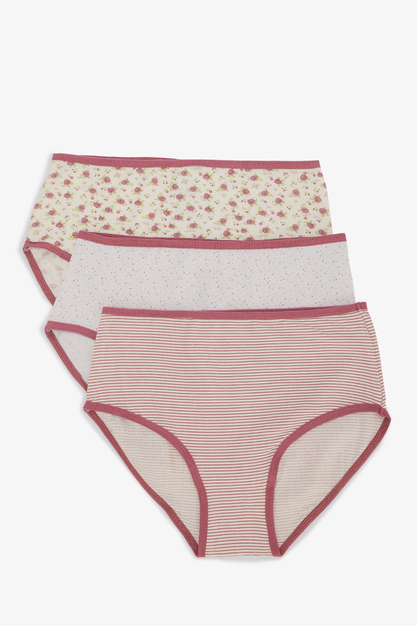 Pack of 3 Colored Brief Panties