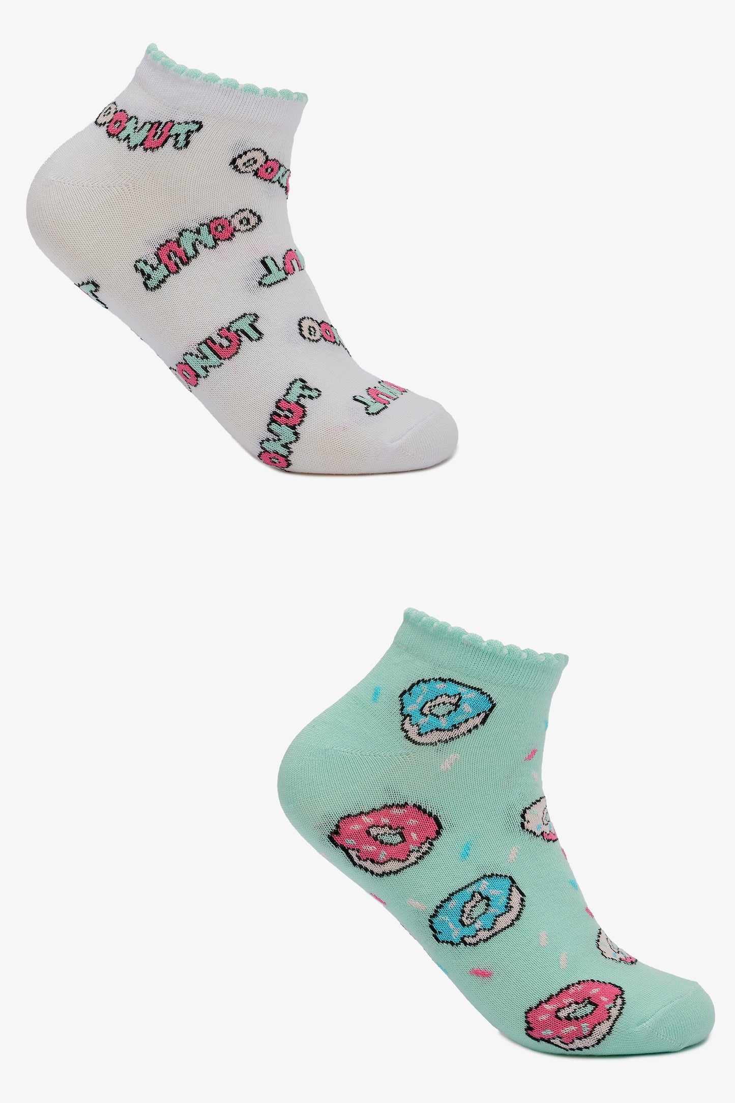Girly Donut Socks - 2 Pairs