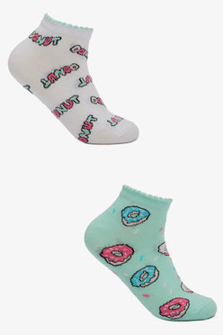 Girly Donut Socks - 2 Pairs