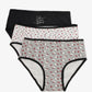 Pack of 3 Colored Brief Panties