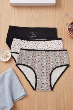 Pack of 3 Colored Brief Panties