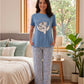Printed Short Sleeve Pyjama Set