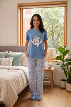 Printed Short Sleeve Pyjama Set