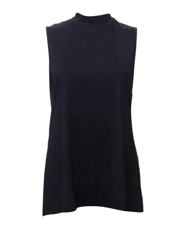 توب بياقة عالية بدون أكمام