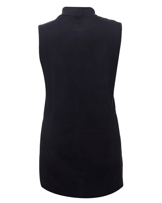 توب بياقة عالية بدون أكمام