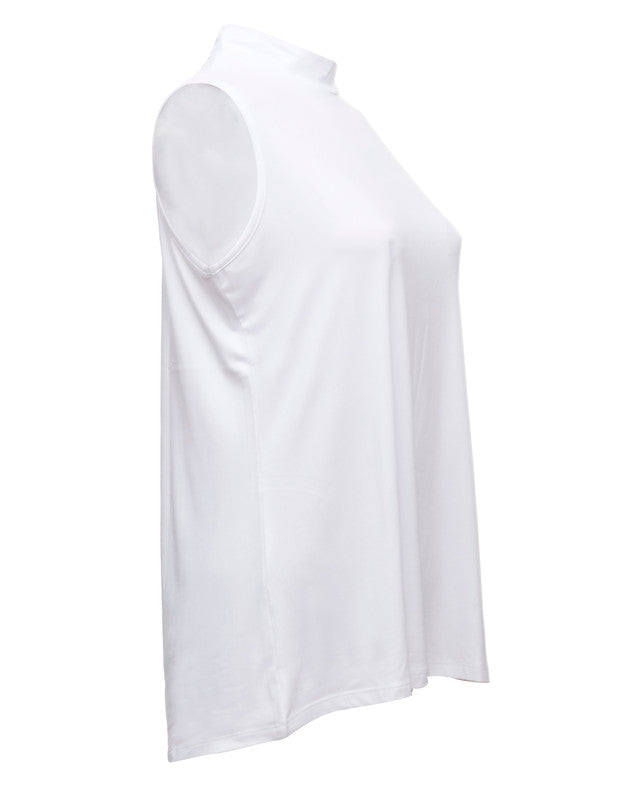 توب بياقة عالية بدون أكمام