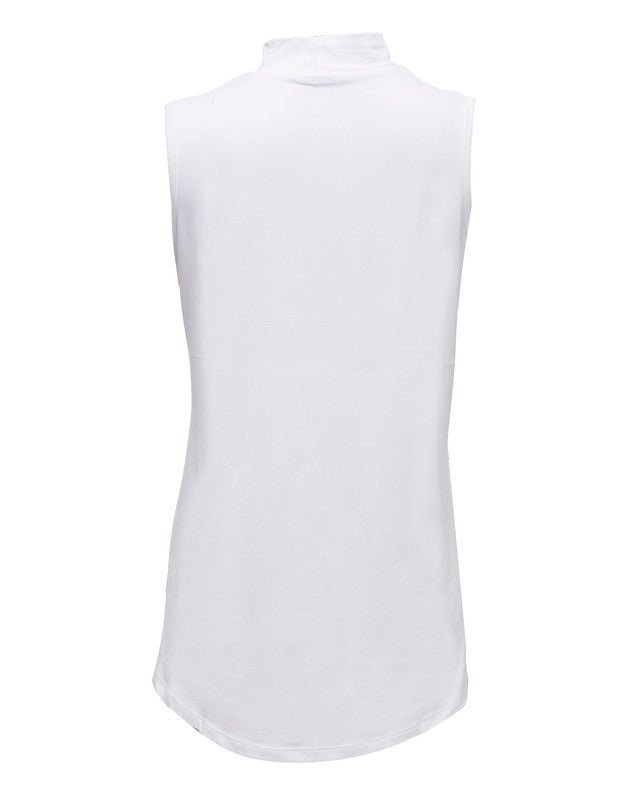 توب بياقة عالية بدون أكمام