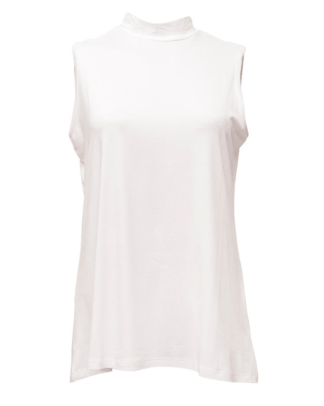 توب بياقة عالية بدون أكمام