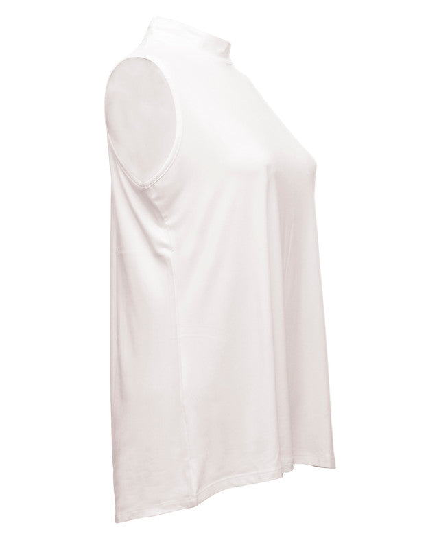 توب بياقة عالية بدون أكمام