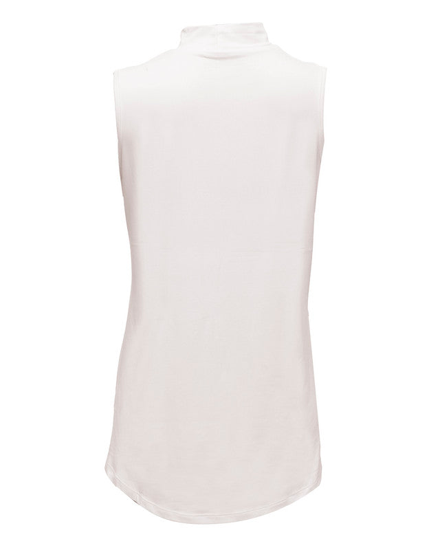 توب بياقة عالية بدون أكمام