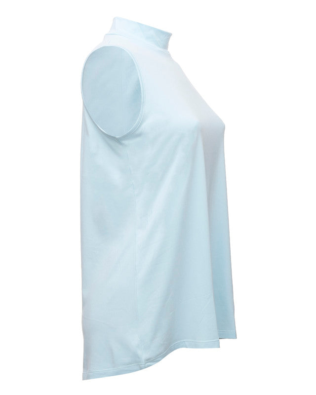 توب بياقة عالية بدون أكمام