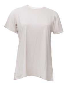 توب بياقة دائرية بأكمام قصيرة