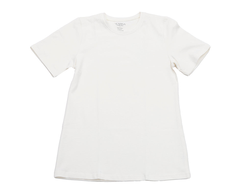 توب بياقة دائرية بقصة ضيقة