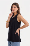 Sleeveless Crew Neck Top