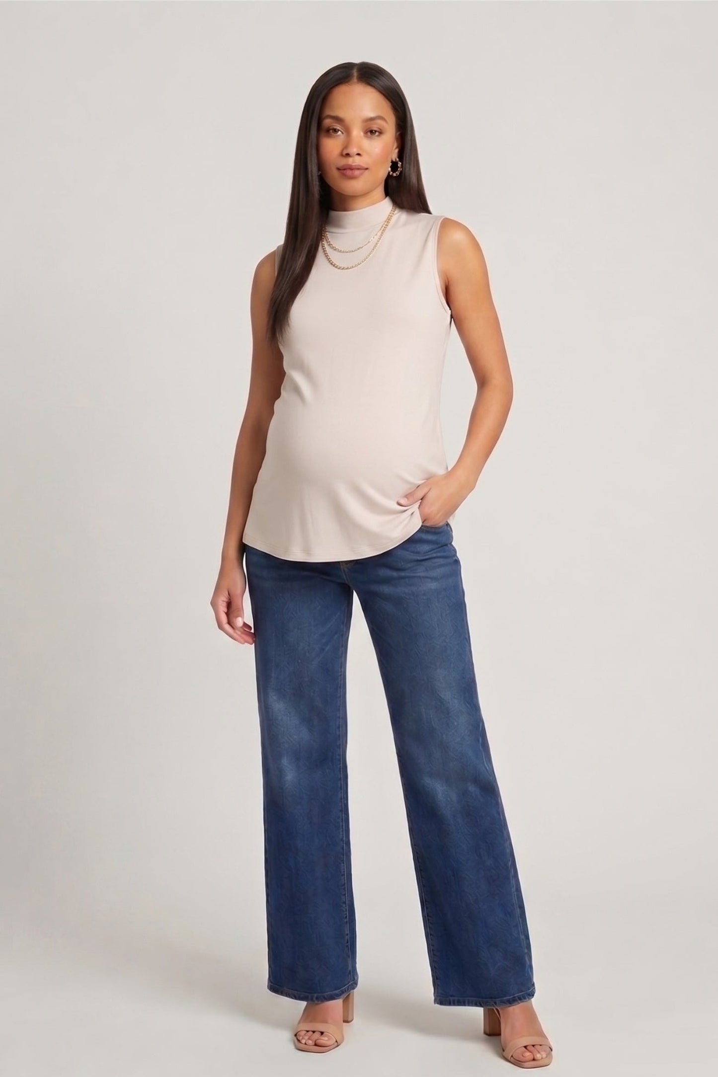 High Neck Sleeveless Top