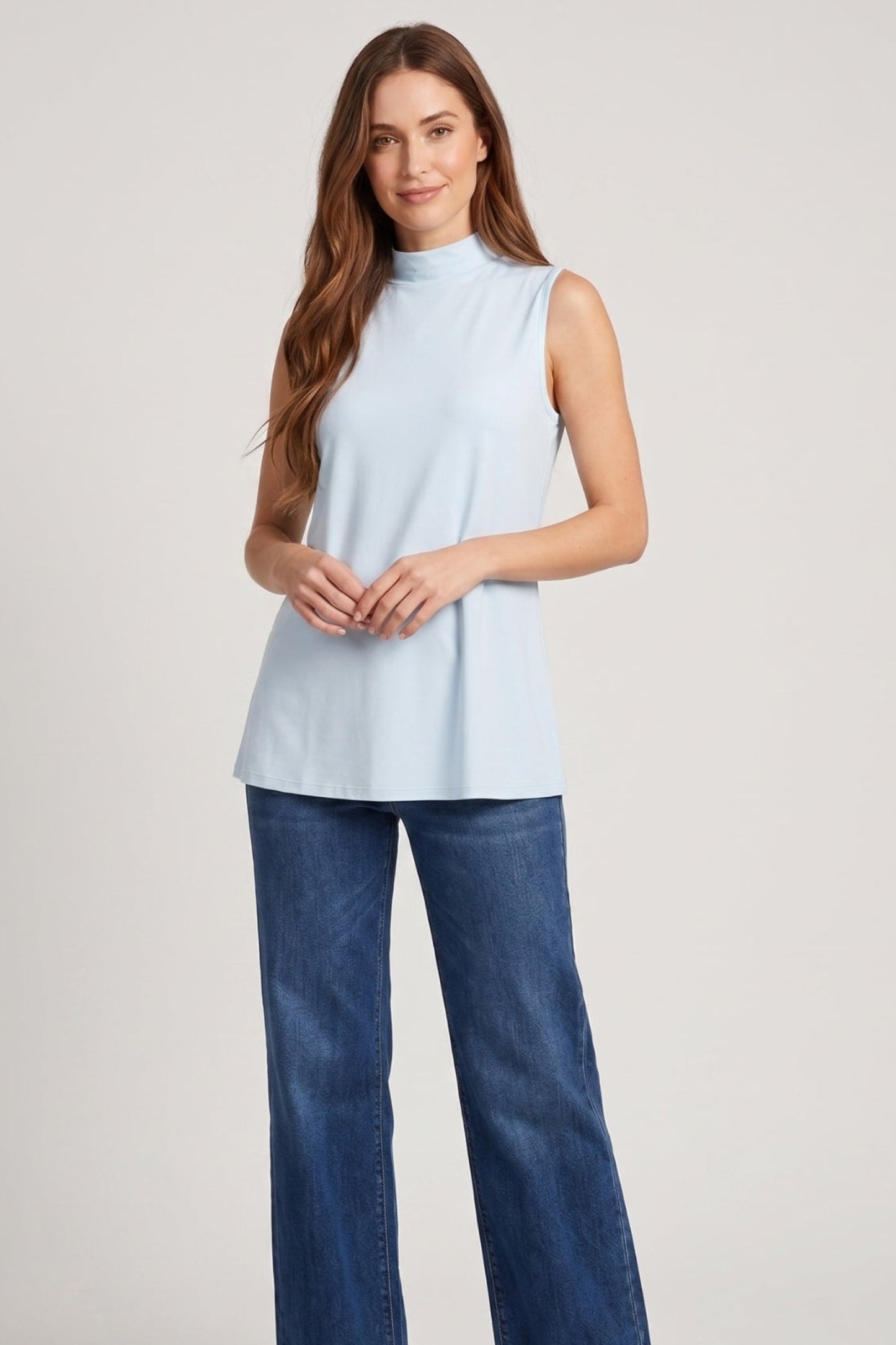 High Neck Sleeveless Top