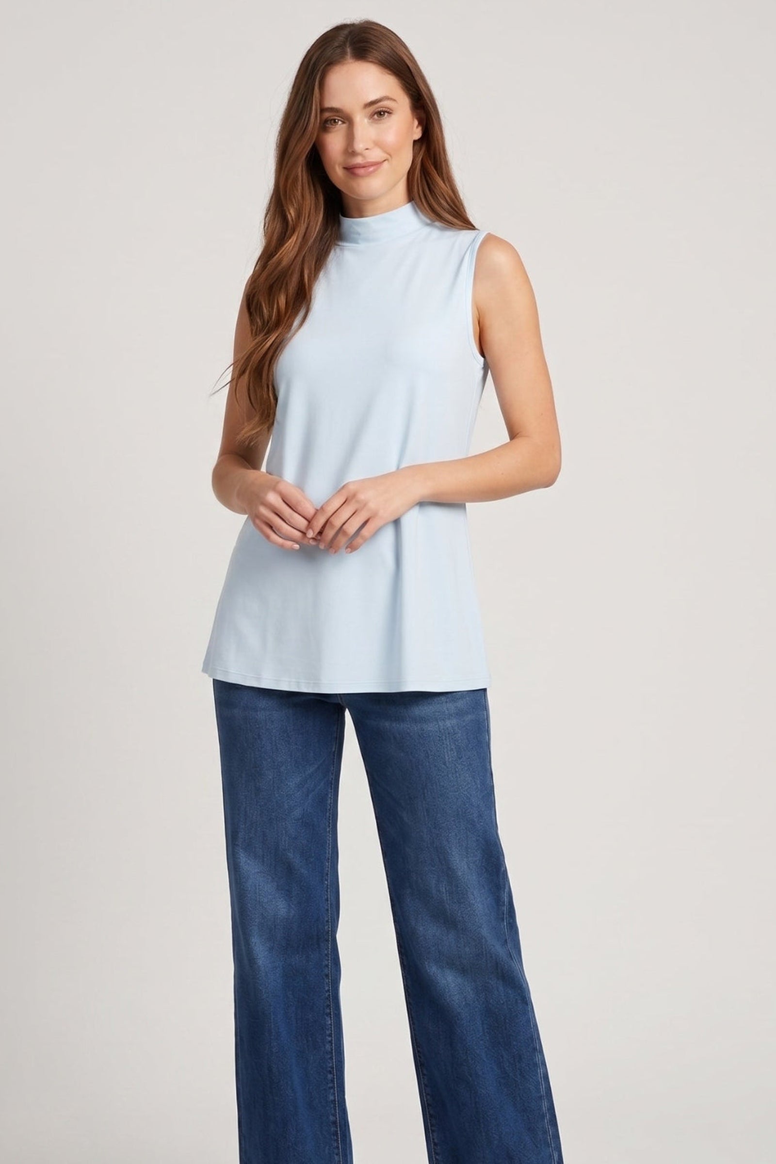 High Neck Sleeveless Top