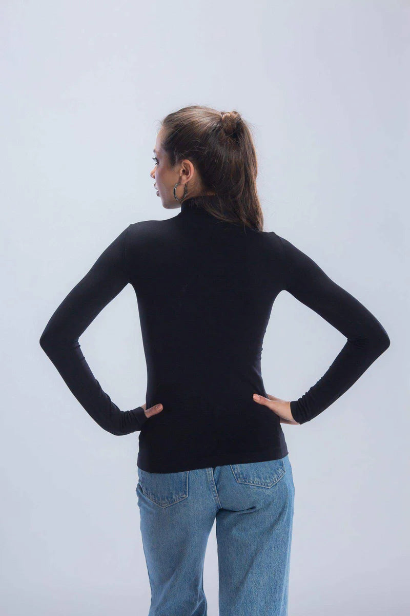 Long Sleeve High Neck Top