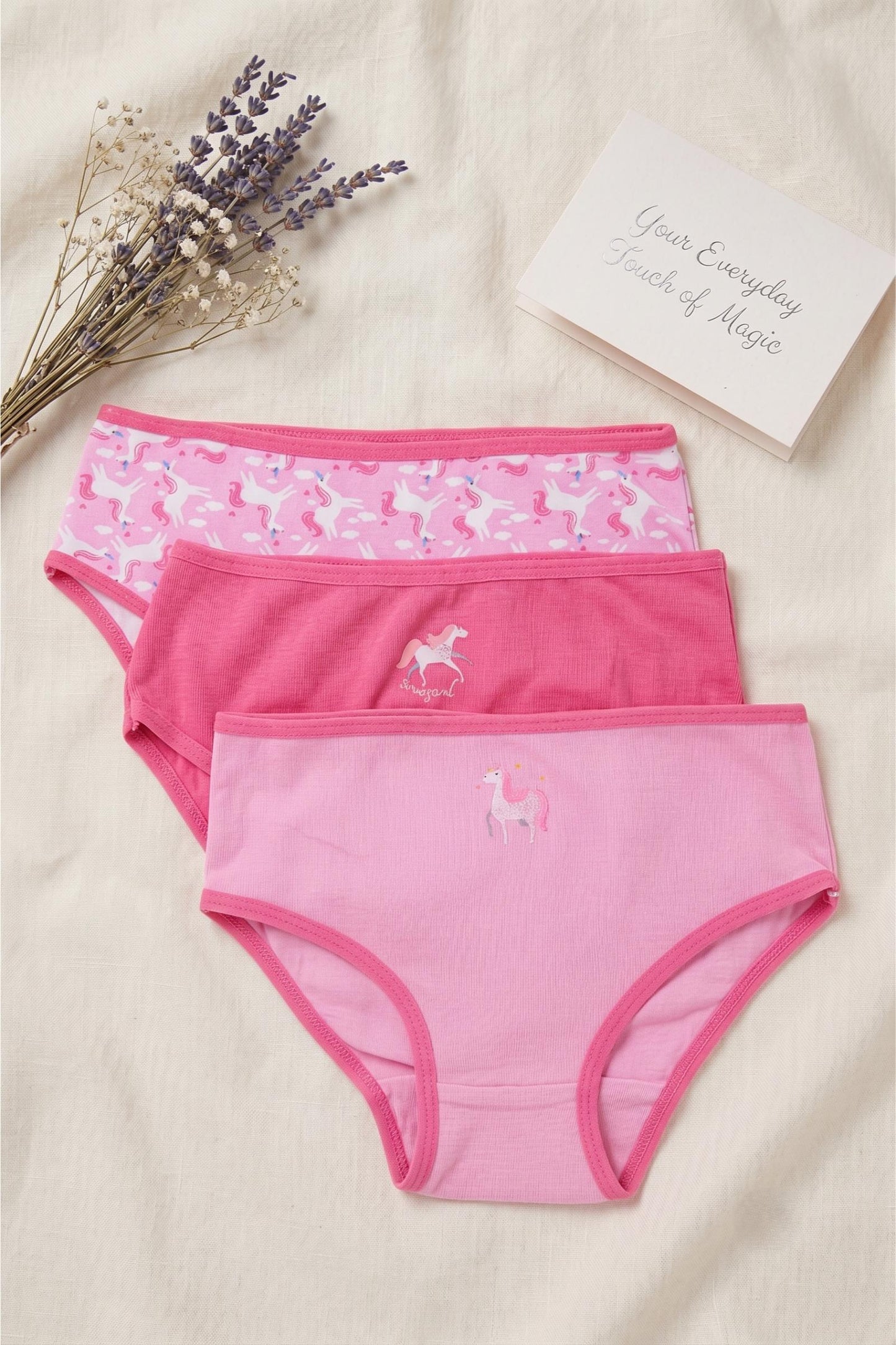 Pack of 3 Girly Brief Panties