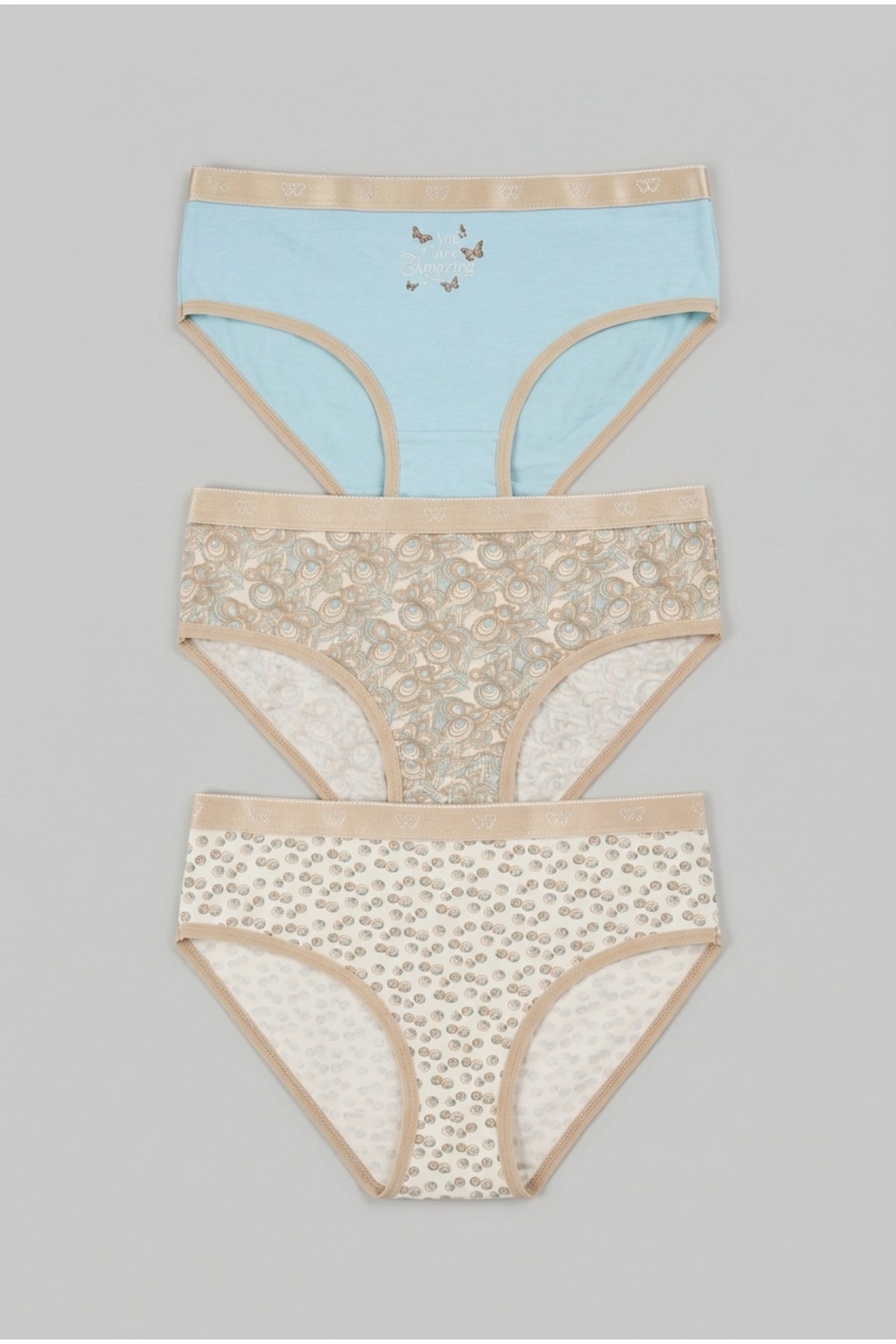 Pack of 3 Colored Brief Panties