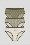Pack of 3 Colored Brief Panties