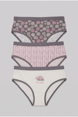Pack of 3 Colored Brief Panties