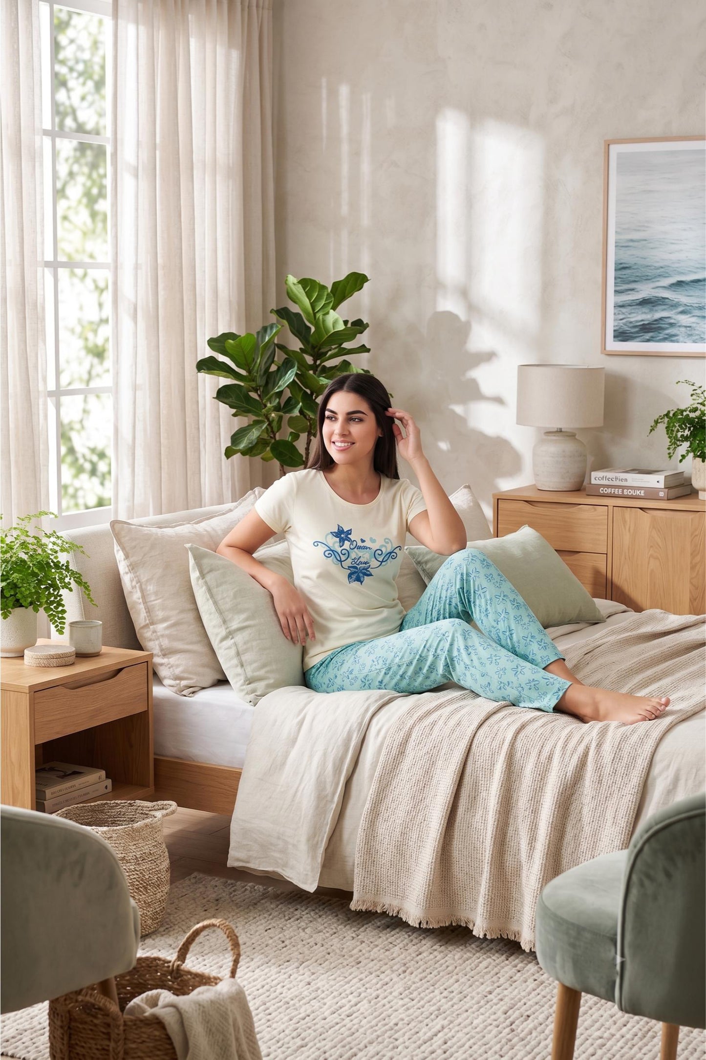 Floral Print Pyjama Set