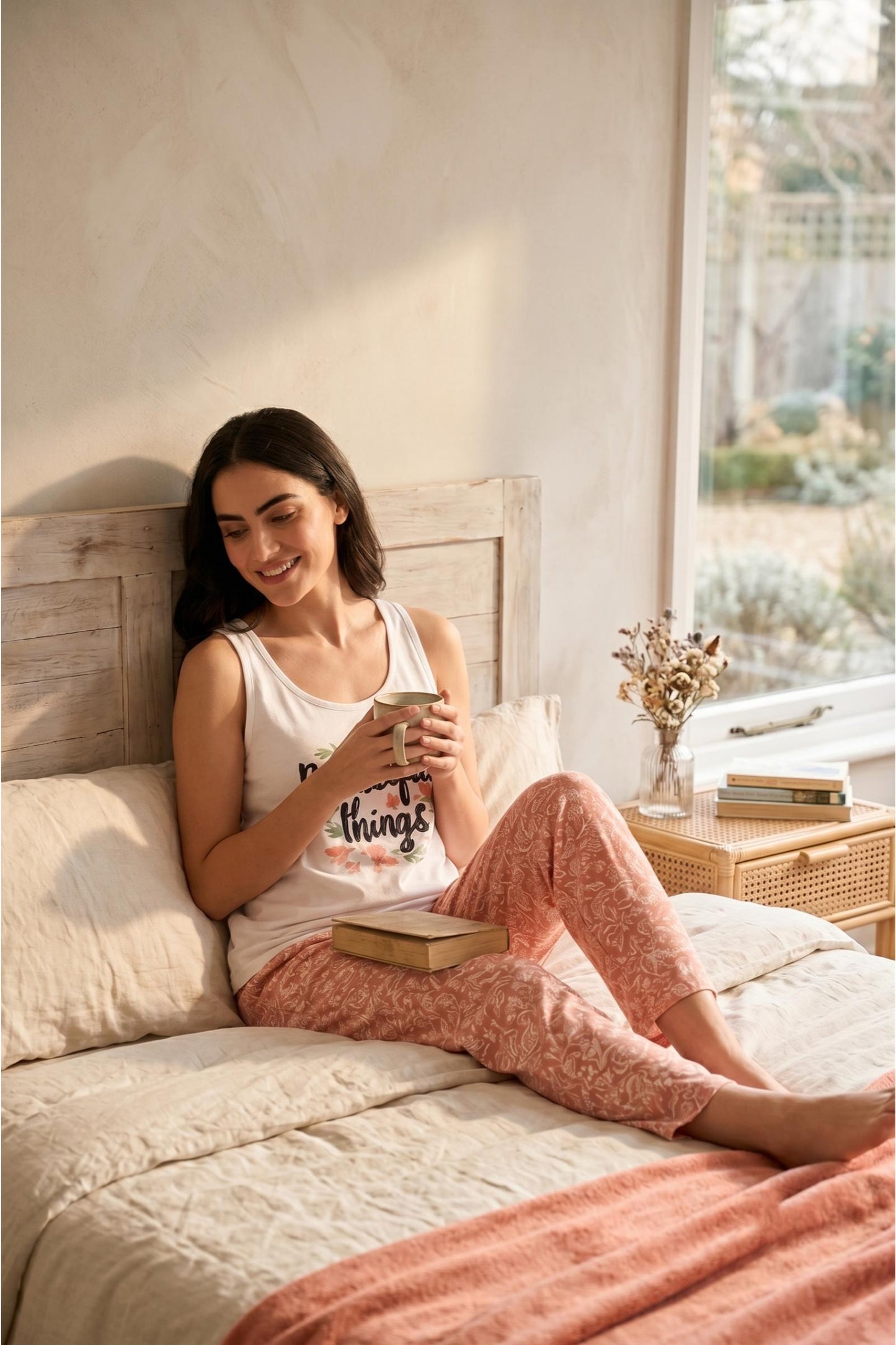 Printed Sleeveless Pyjama Set