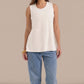Sleeveless Crew Neck Top