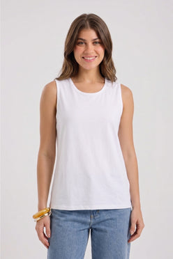 Sleeveless Crew Neck Top