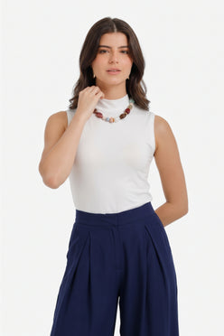 Slim-Fit Sleeveless Top